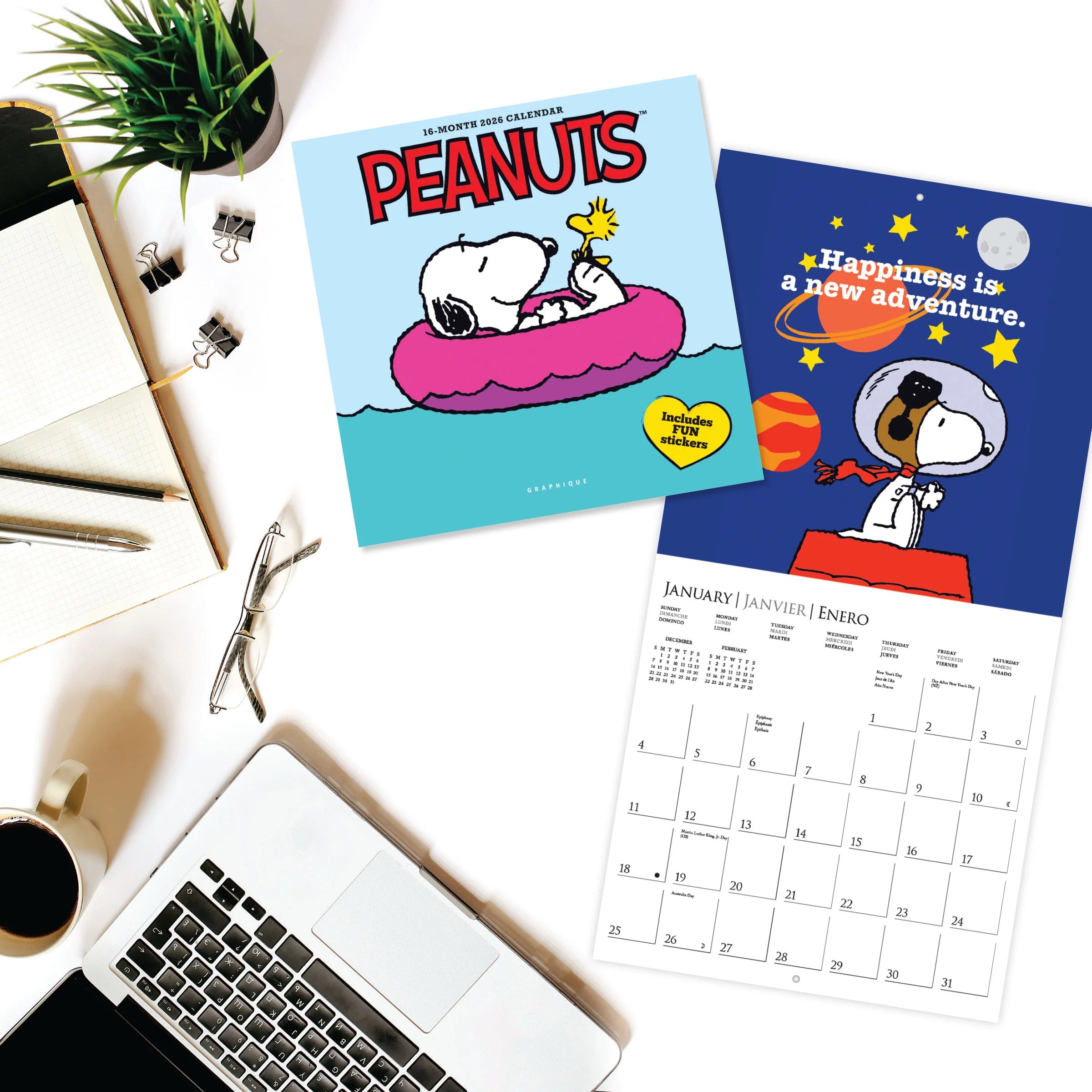 Peanuts 2026 Mini Wall Calendar
