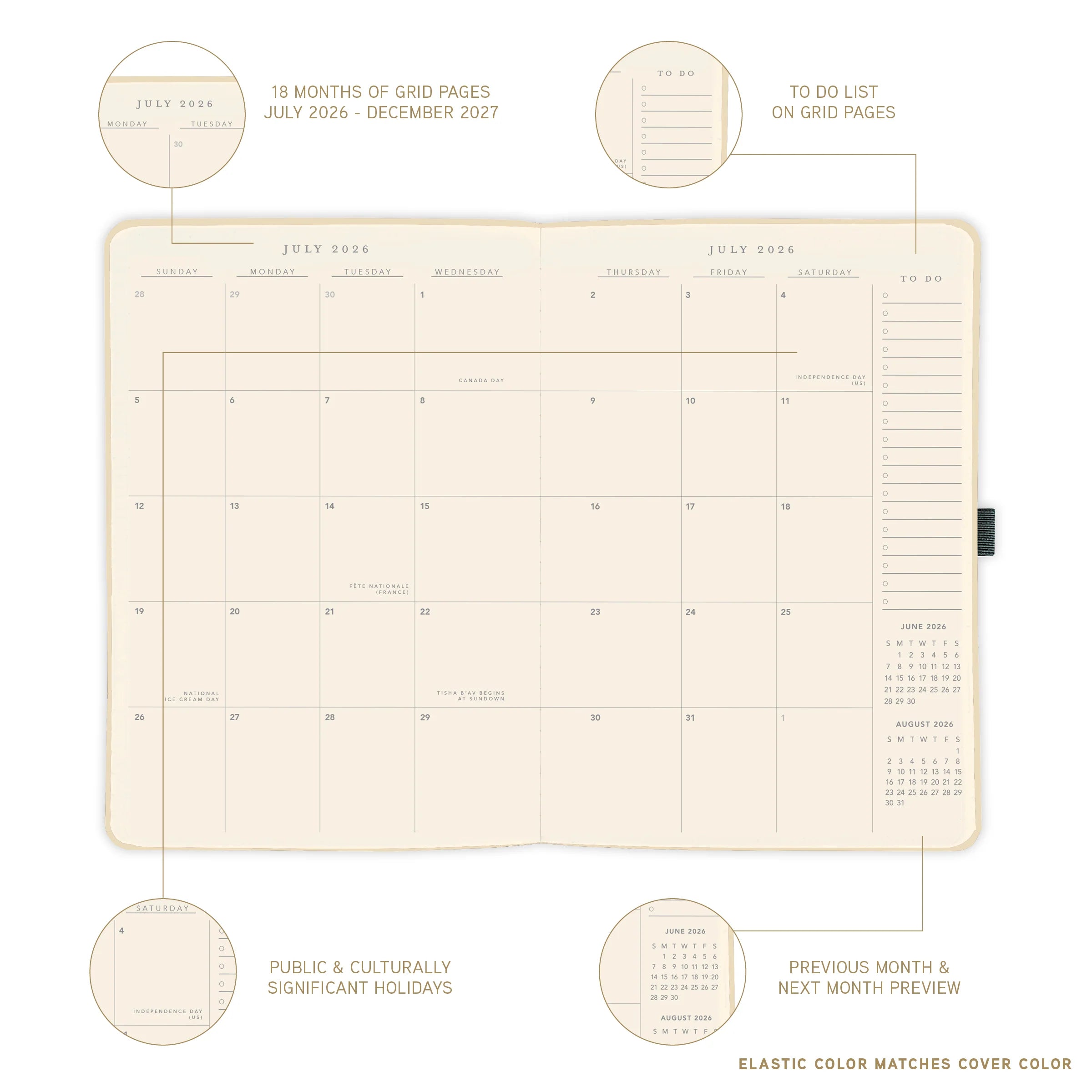 GRPH Apollo Collection: Brown 2027 Engagement Calendar