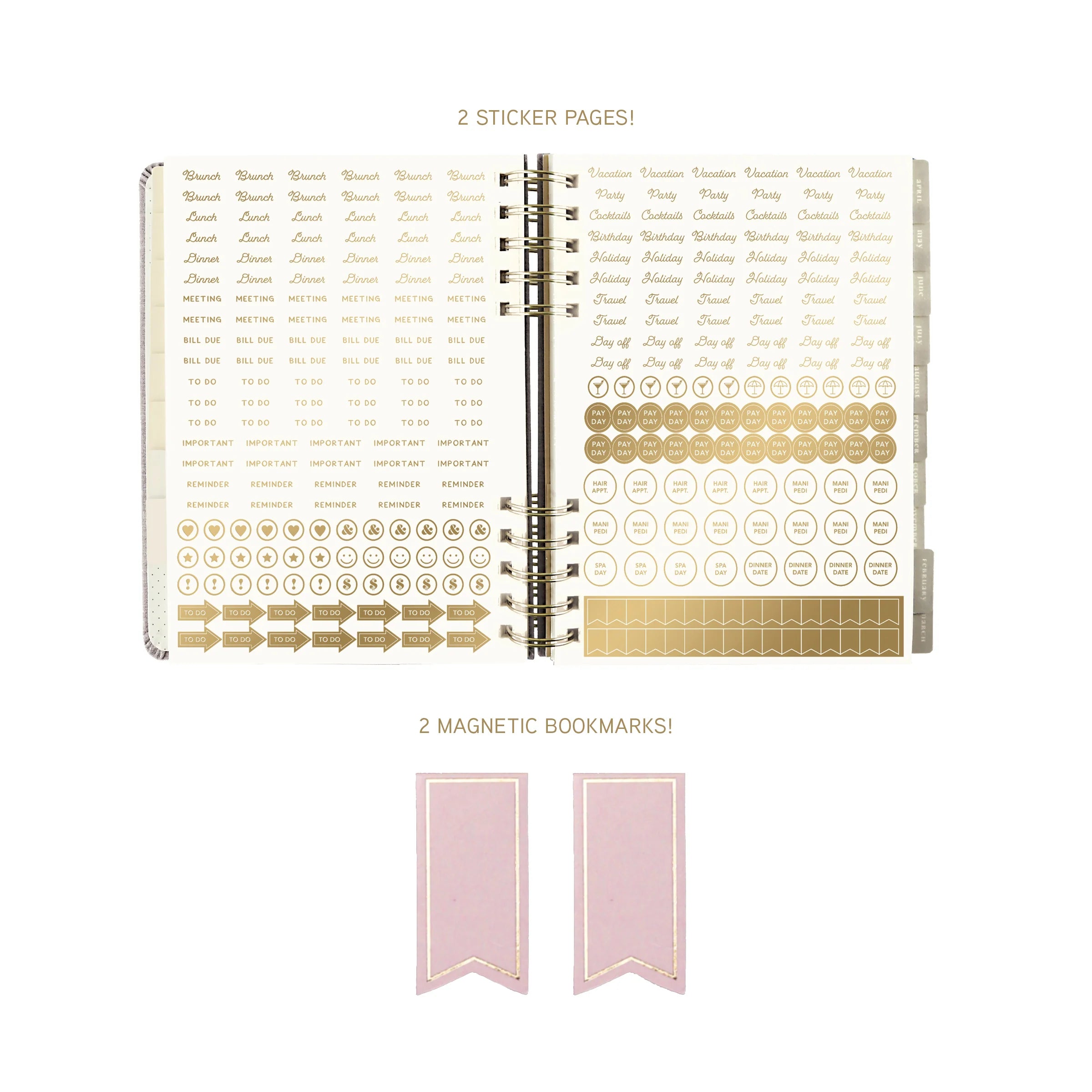 GRPH Blush 2027 Fabric-Bound Engagement Calendar
