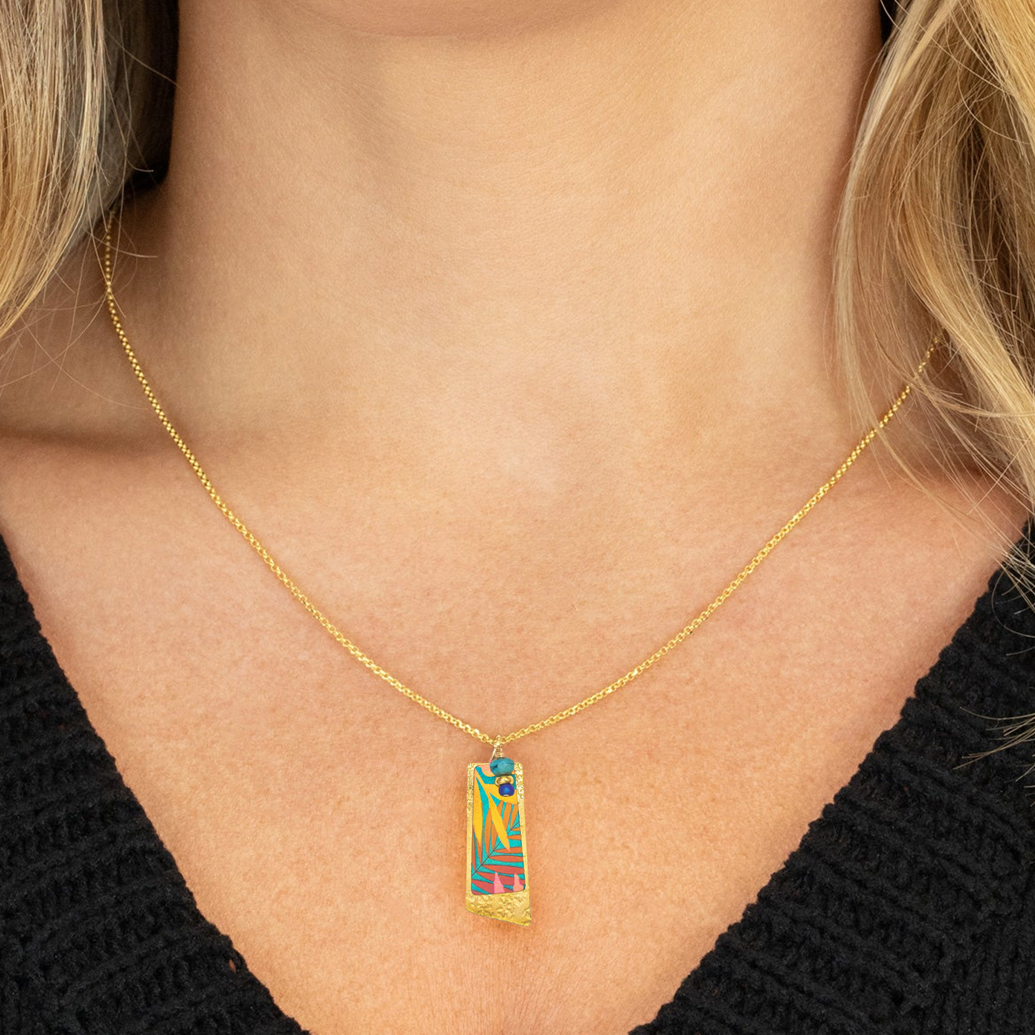 Holly Yashi Davy Pendant Necklace - Tropic Teal