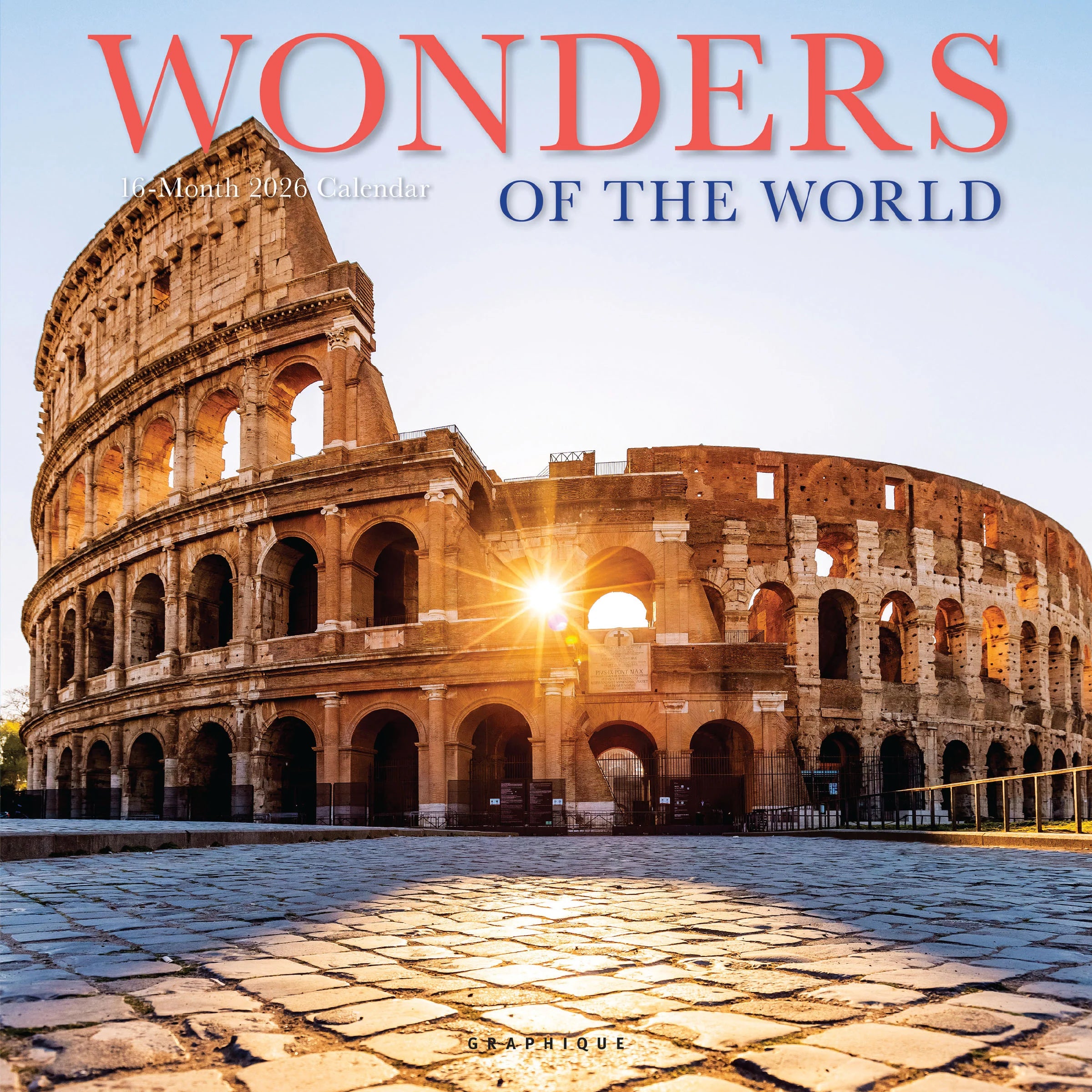 Wonders of The World 2026 Wall Calendar