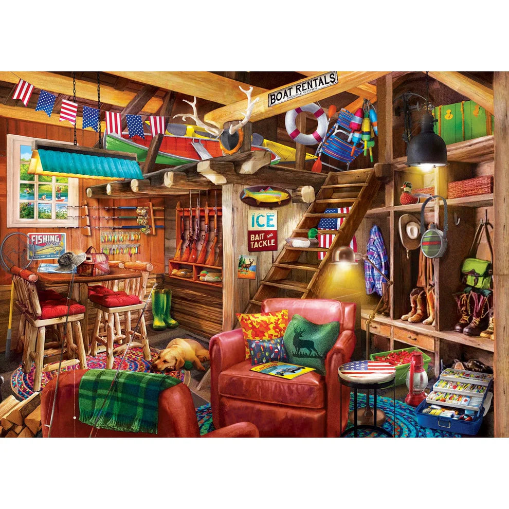 Fish, Hunt, & Hibernate 1000 Piece Man Cave Puzzle