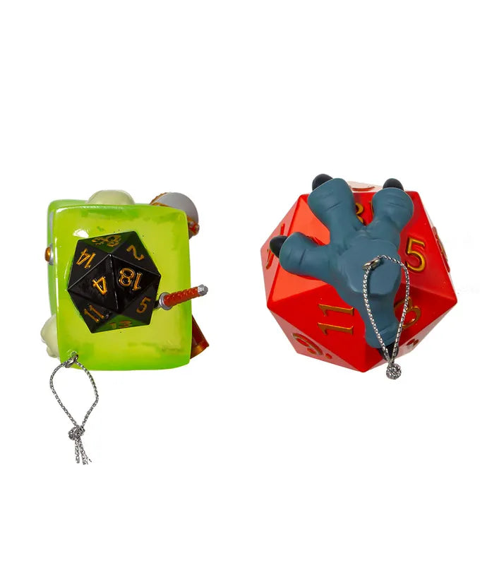 Dungeons & Dragons® D20 Dice and Gelatinous Cube Ornaments (Pair)