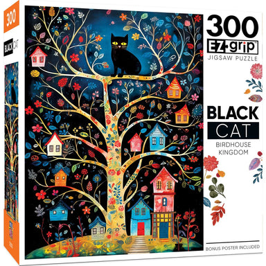 Black Cat Birdhouse Kingdom 300 Piece Large Format Puzzle