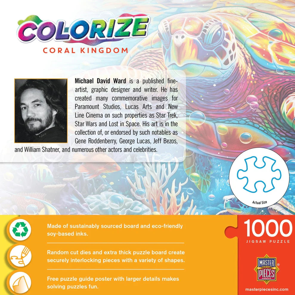 Coral Kingdom 1000 Piece Colorize Puzzle