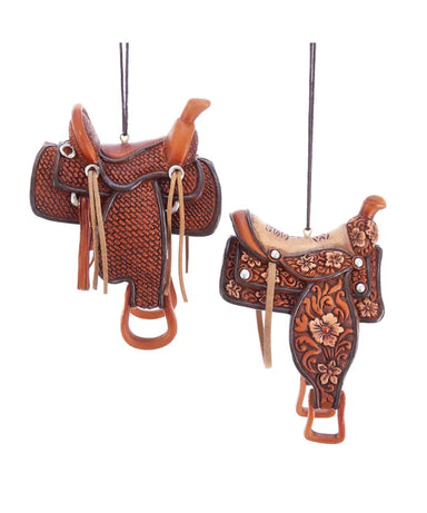 Western Saddle Ornament - Single, Various Styles