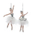 Silver and White Ballerina Ornament - Single, Various Options