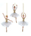 White and Gold Ballerina Ornament - Single, Various Styles