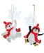 Arctic Polar Bear or Penguin with Snowflake Ornament - Single, Various Styles