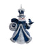 Blue & Silver Snowman Ornament
