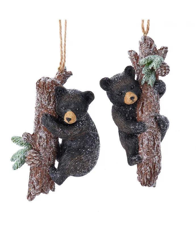 Black Bear Climbing Ornament - Single, Various Options