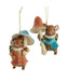 Mouse Holding Mushroom Ornament - Single, Various Styles