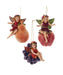 Sugar Frost Fairy on Fruit Ornament - Single, Various Styles