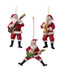 Santa With Saxophone or Guitars Ornament - Single, Various Options