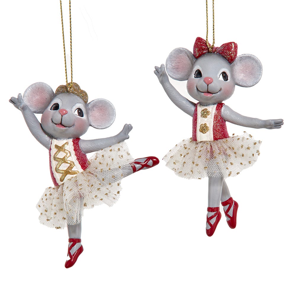 Red Mouse Ballet Ornament (Single) - Random Style