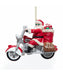 Santa On "Old Guys Rule" Motorcycle Ornament
