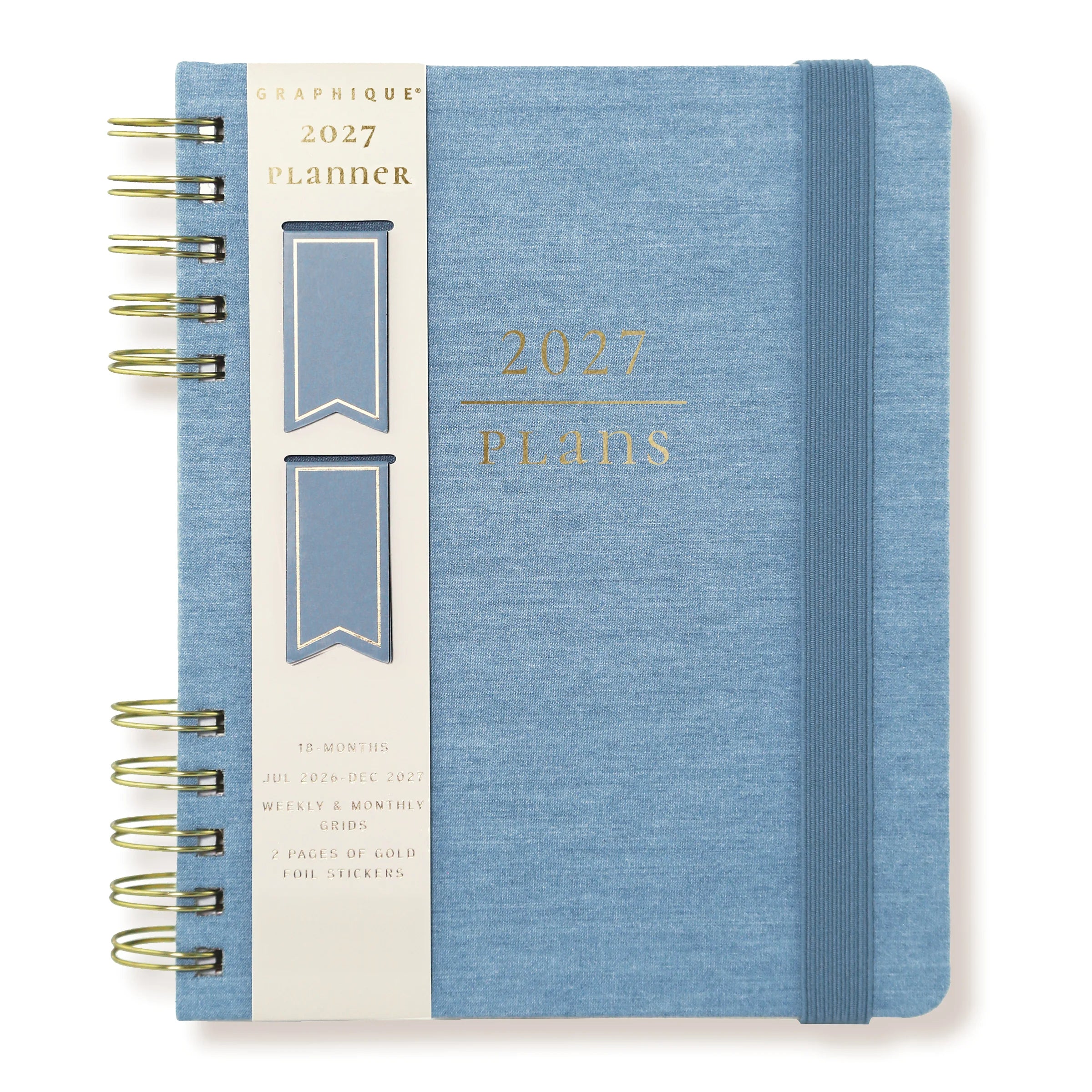 GRPH Chambray 2027 Fabric-Bound Engagement Calendar