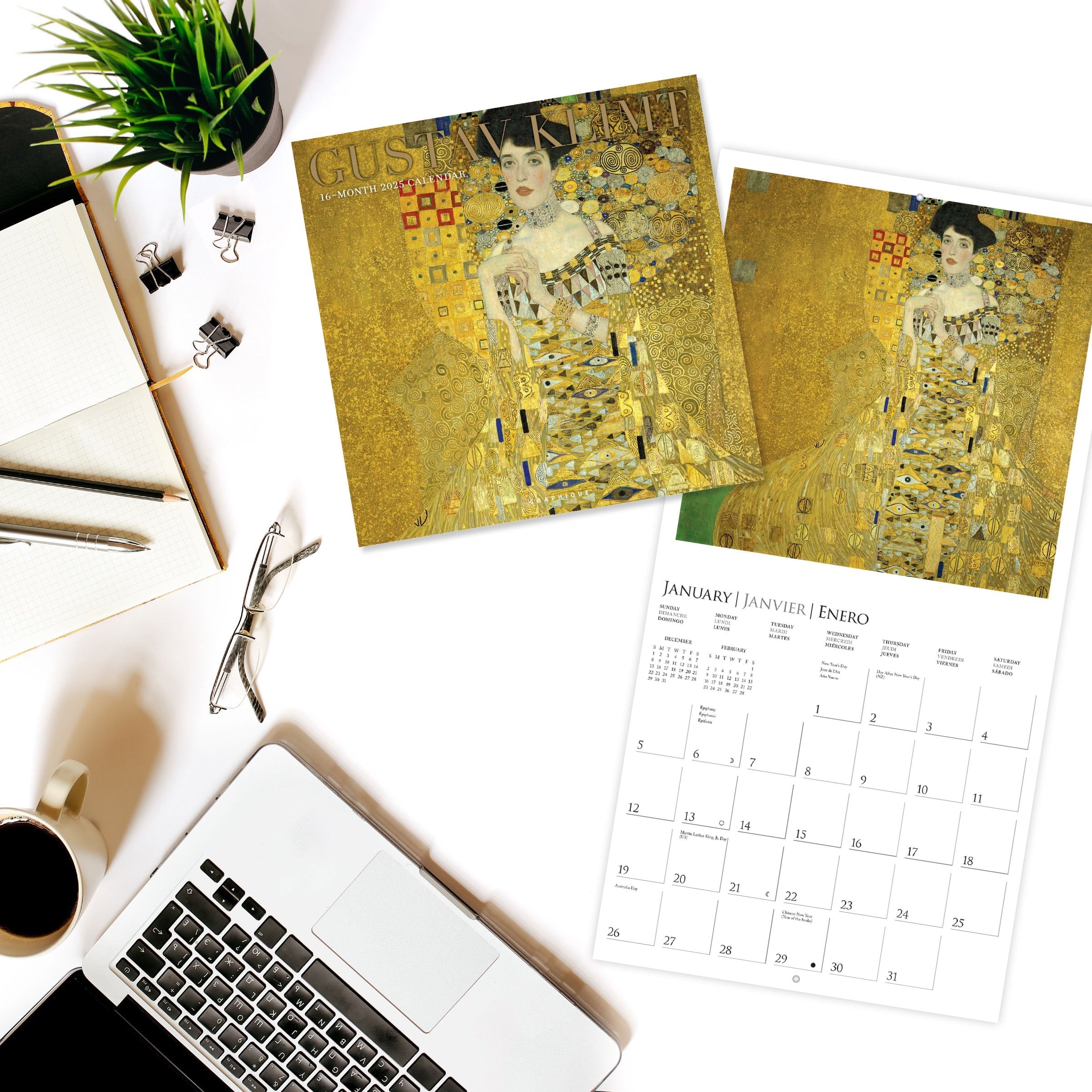 Gustav Klimt 2025 Wall Calendar    