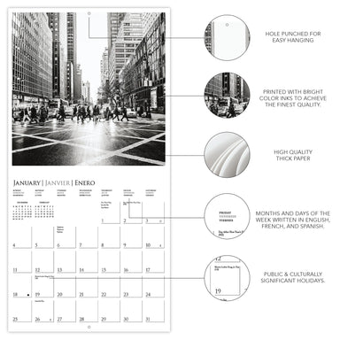 New York 2026 Mini Wall Calendar