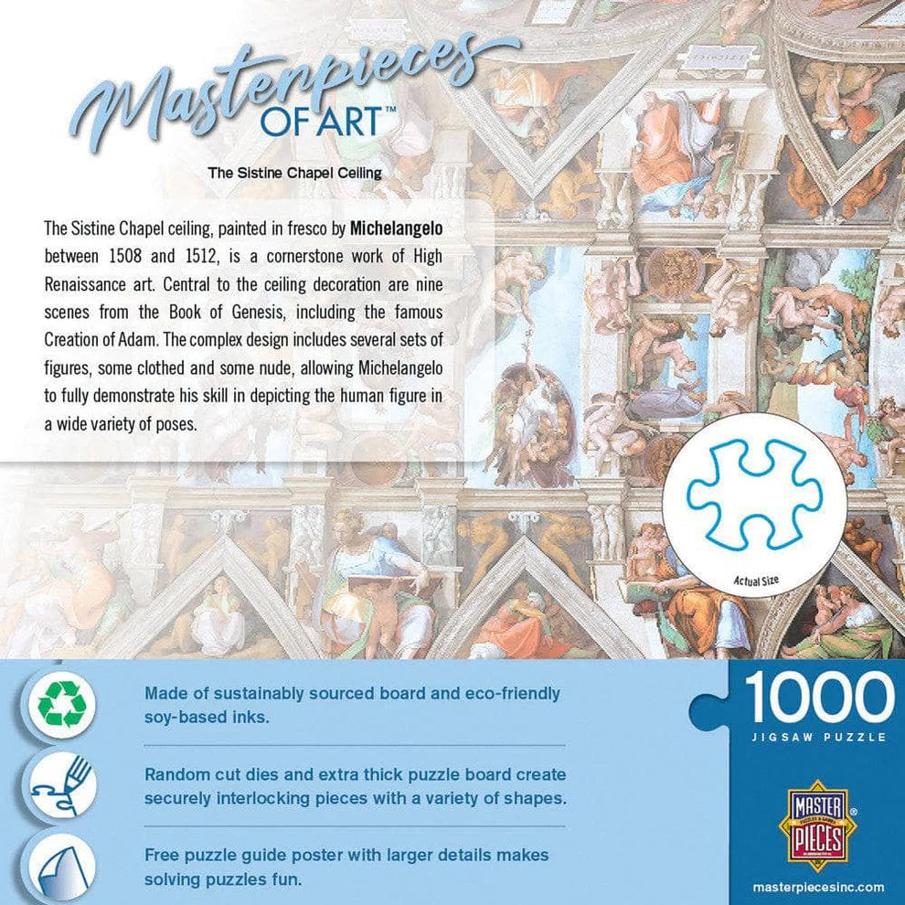 The Sistine Chapel Ceiling 1000 Piece Masterpieces of Art Puzzle