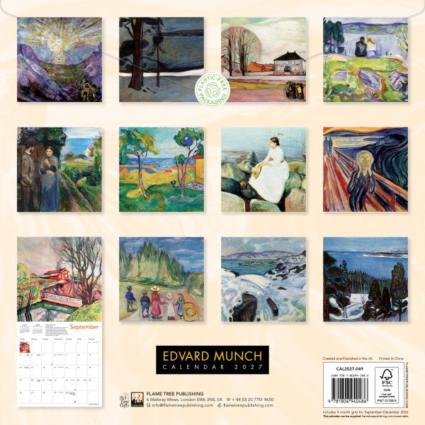 Edvard Munch 2027 Wall Calendar