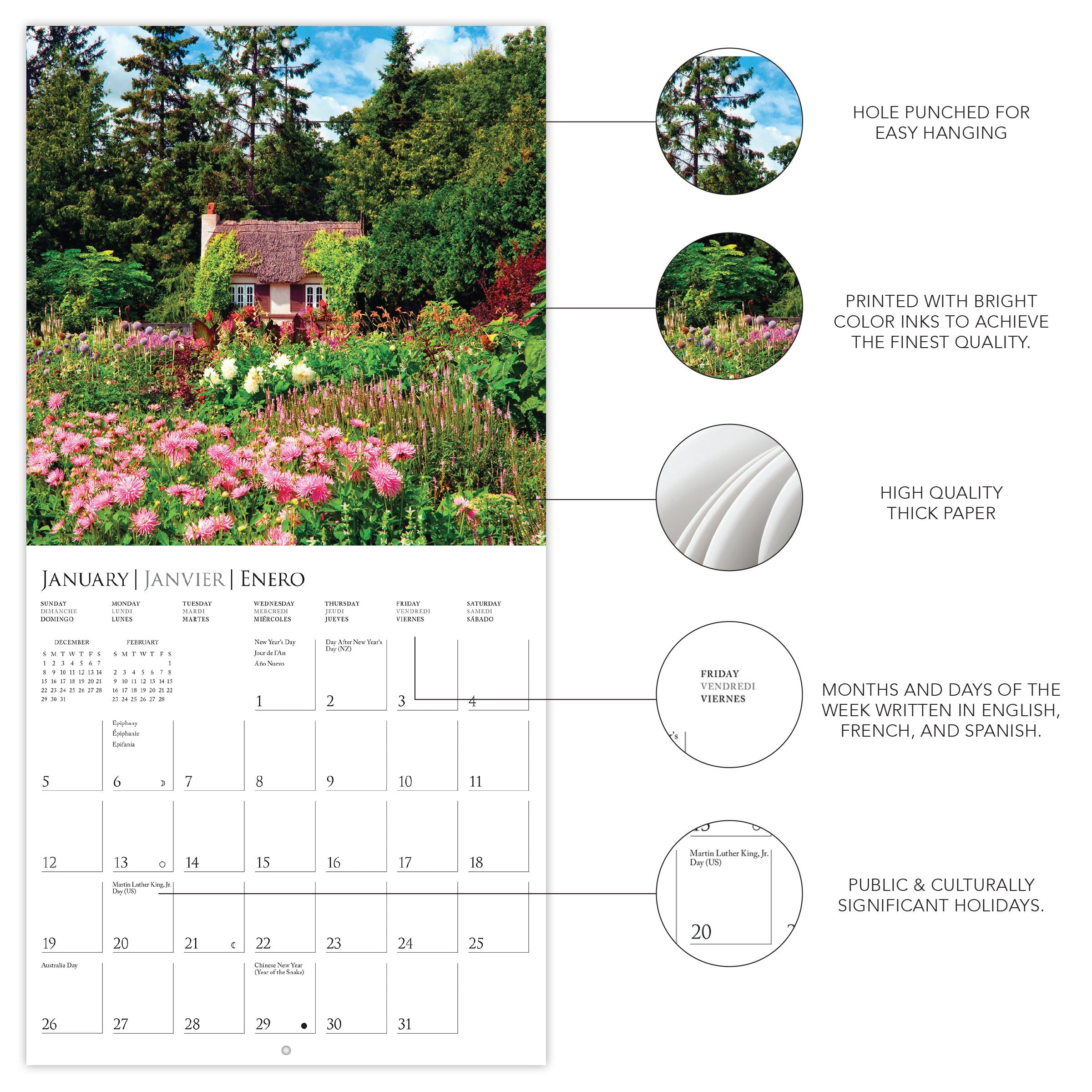 In The Garden 2025 Mini Wall Calendar    