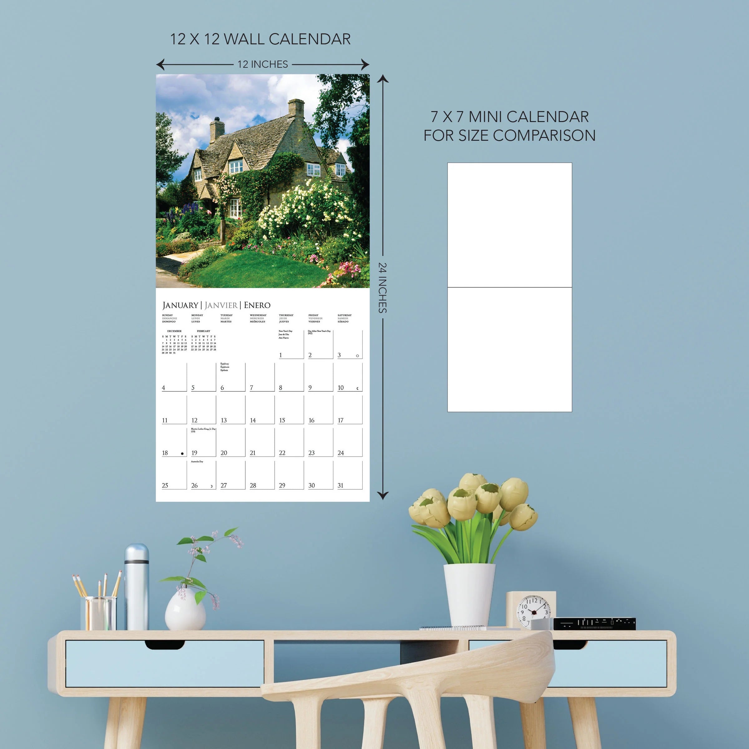 Cottages 2026 Wall Calendar
