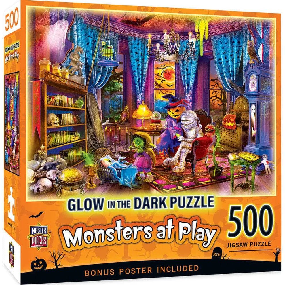 Monsters At Play 500 Piece Glow In The Dark Puzzle
