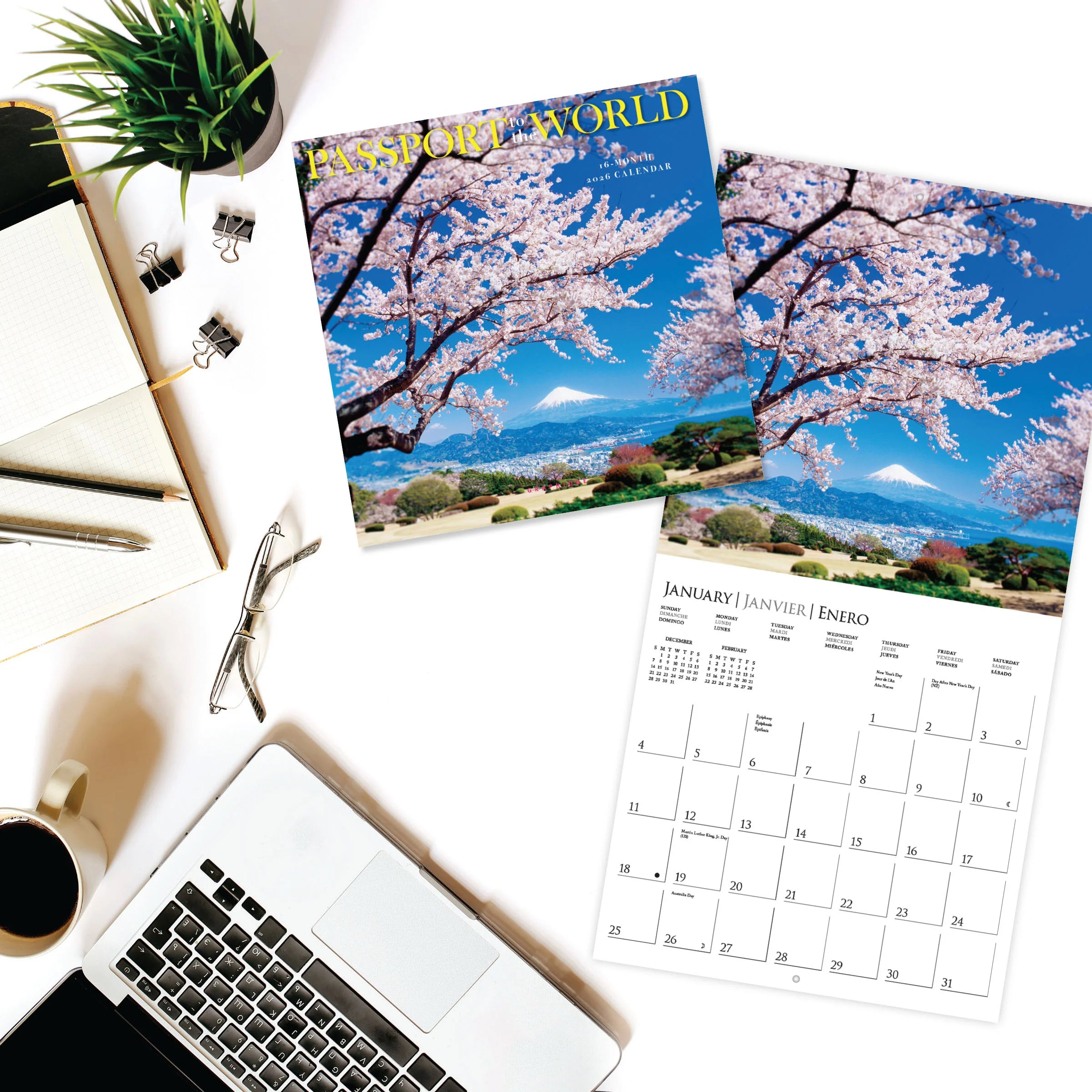 Passport To The World 2026 Mini Wall Calendar