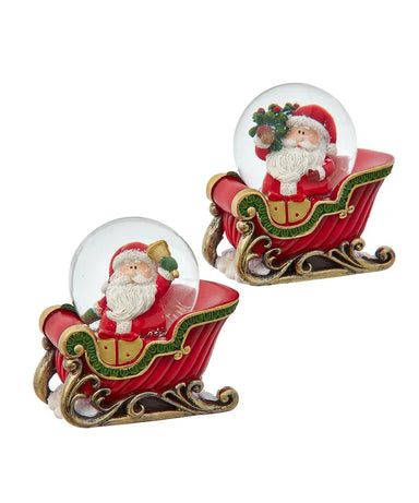 Water Globe 45MM Santa on Sleigh - Single, Various Styles