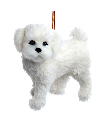 Plush Bichon Frise Ornament