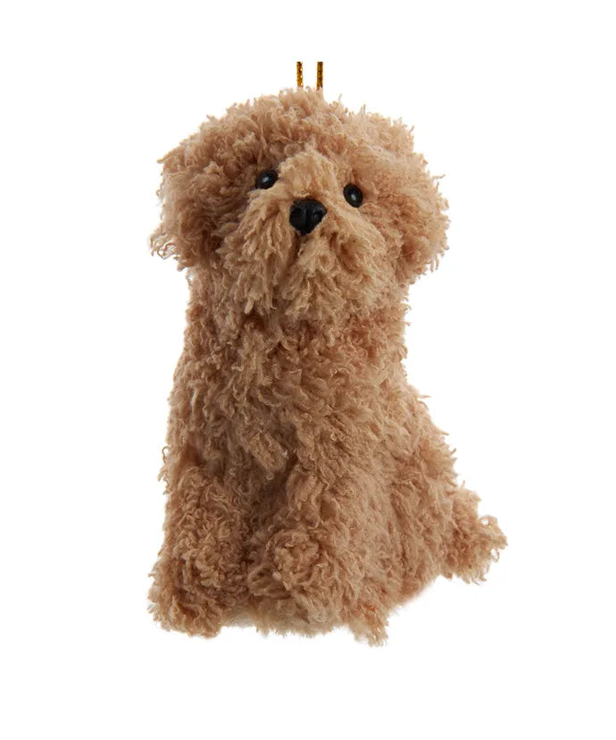 Plush Golden Doodle Dog Ornament