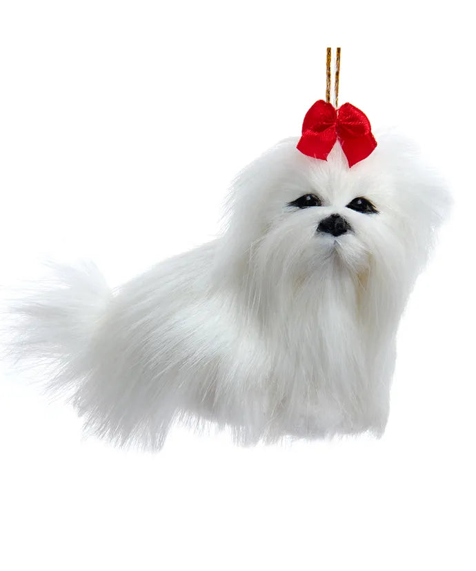 Plush Maltese Ornament