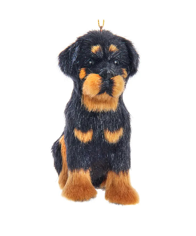 Plush Rottweiler Ornament