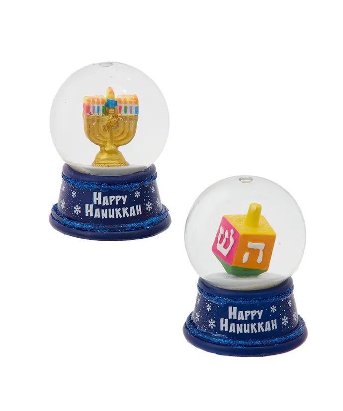 Hanukkah Menorah Or Dreidel 45mm Water Globe - Single, Various Options