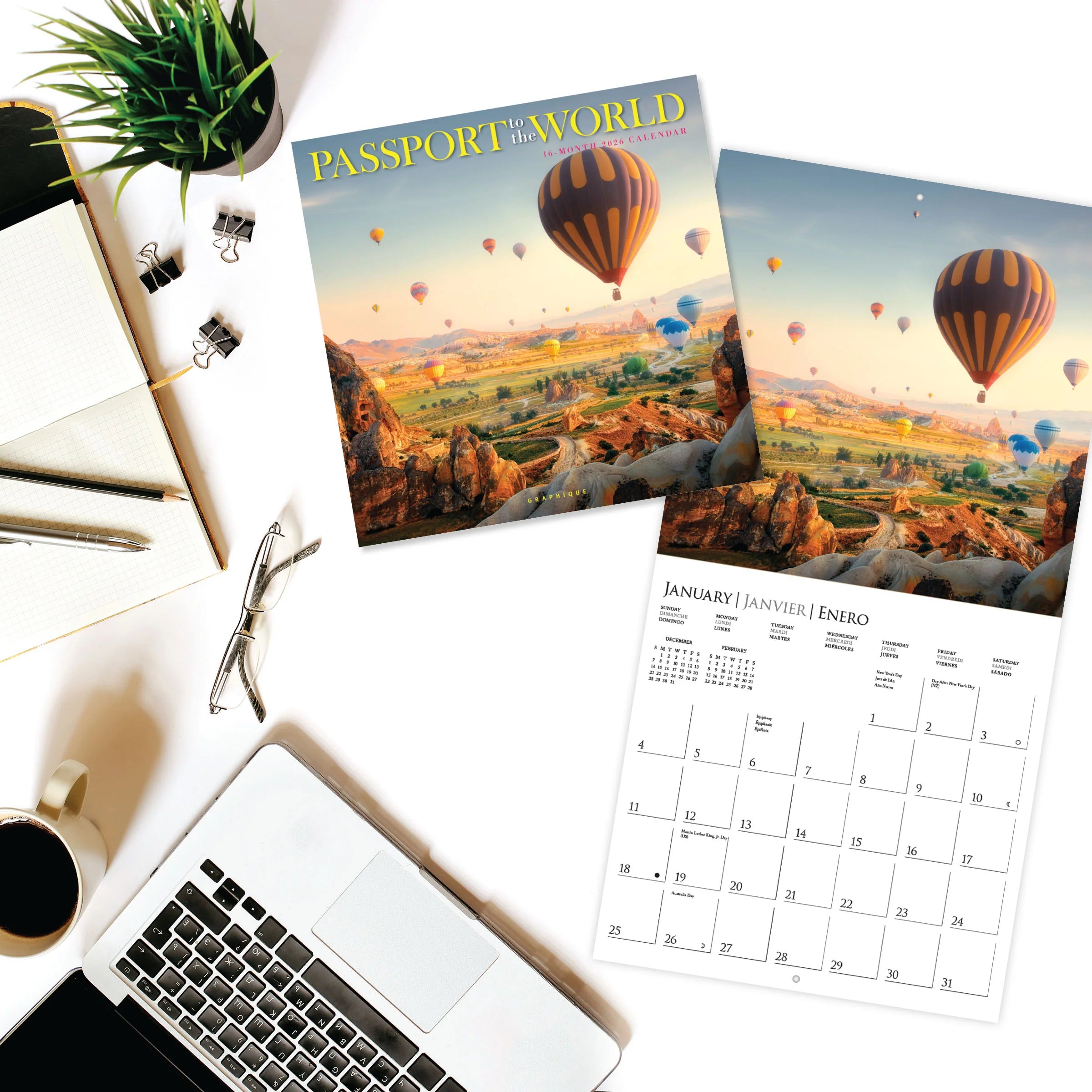 Passport To The World 2026 Wall Calendar