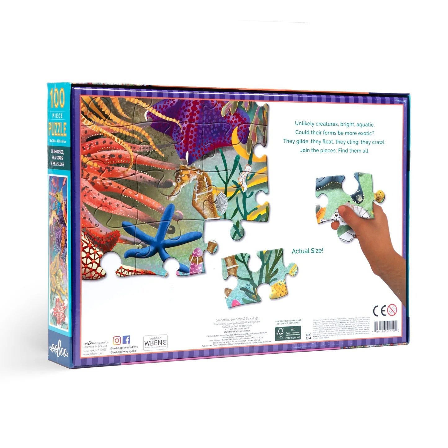 Seahorses, Sea Stars, & Sea Slugs 100 Piece Puzzle