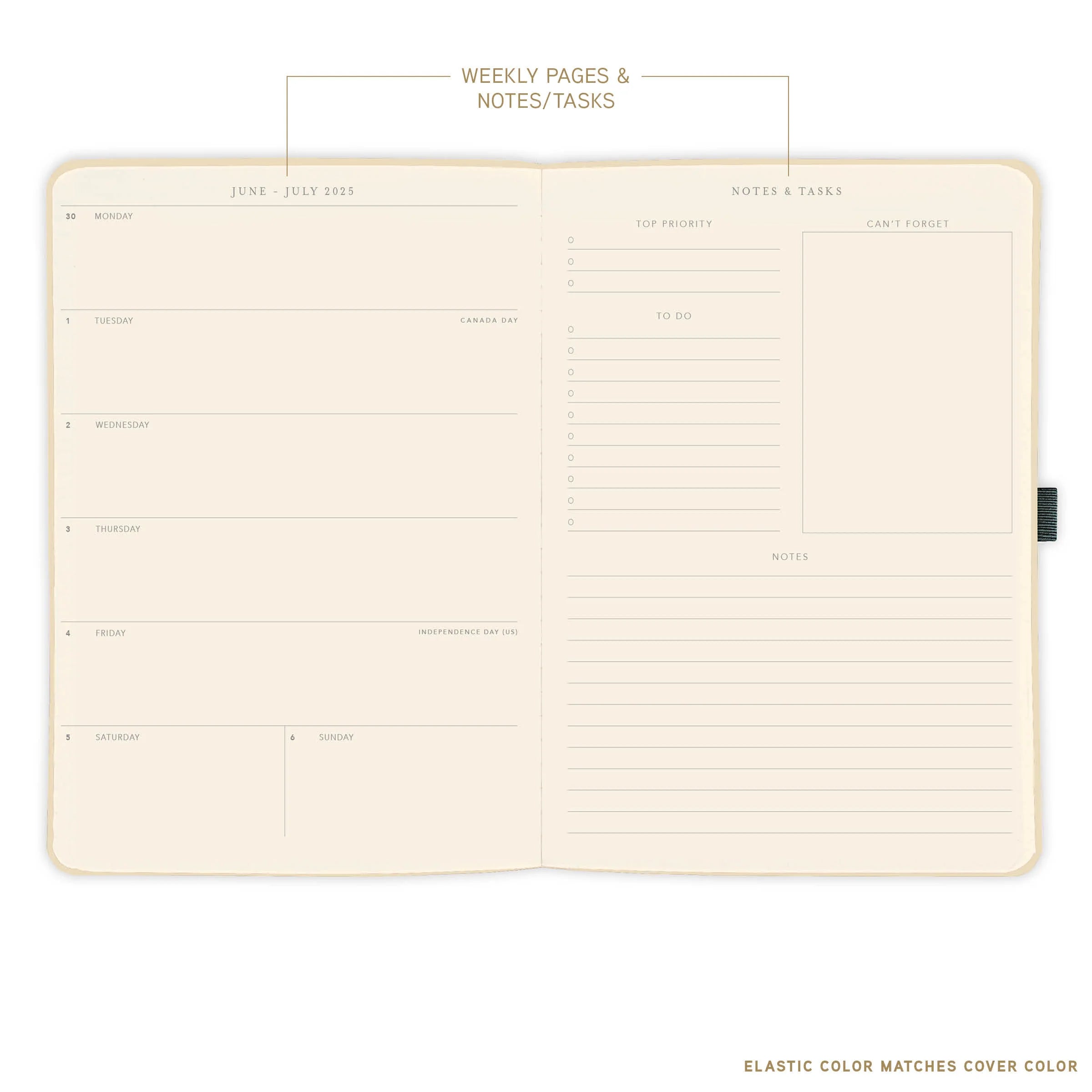 Apollo Collection Black 2026 18-Month 8x10 Vegan Leather Planner