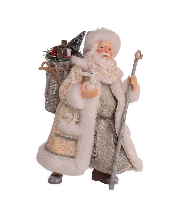 Snowy Woods Santa Figurine