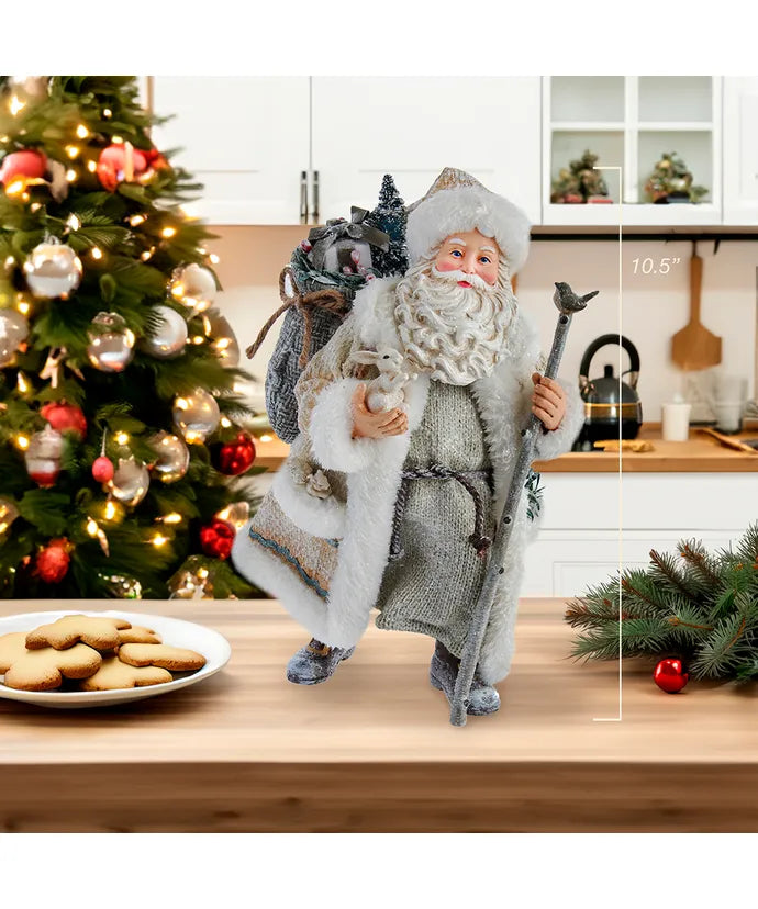 Snowy Woods Santa Figurine