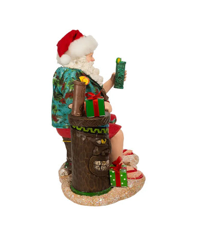 Kurt Adler Tiki Santa Figurine