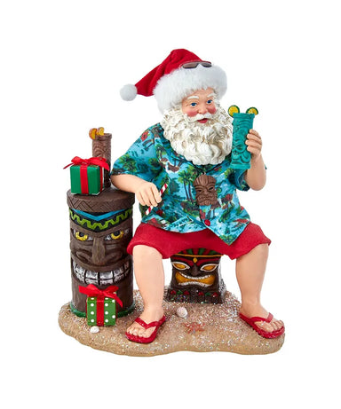 Kurt Adler Tiki Santa Figurine