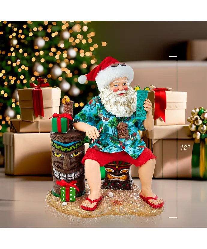 Kurt Adler Tiki Santa Figurine