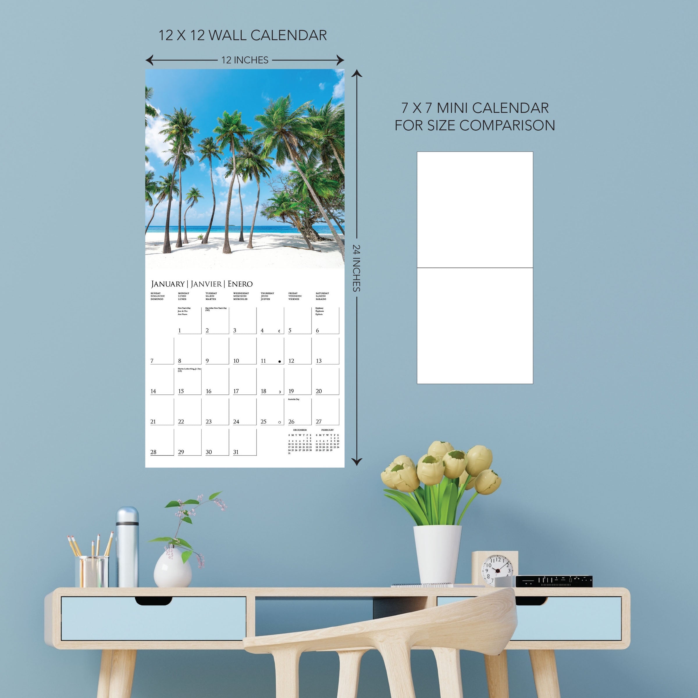 Island Paradise 2024 Wall Calendar    