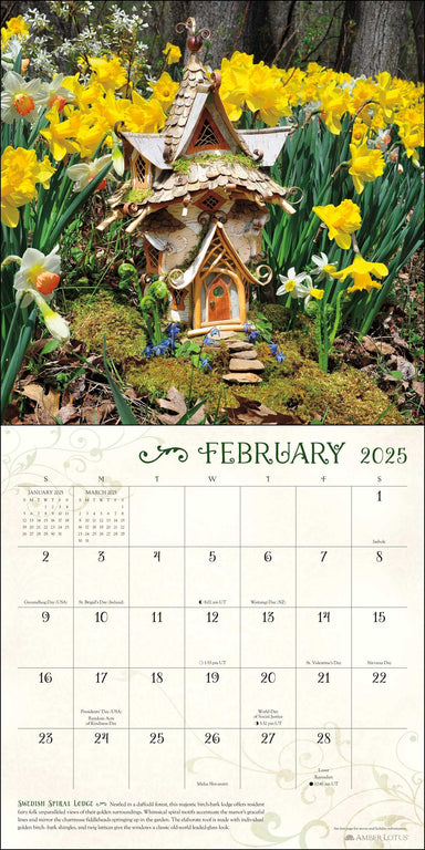 Fairy Houses 2025 Wall Calendar    