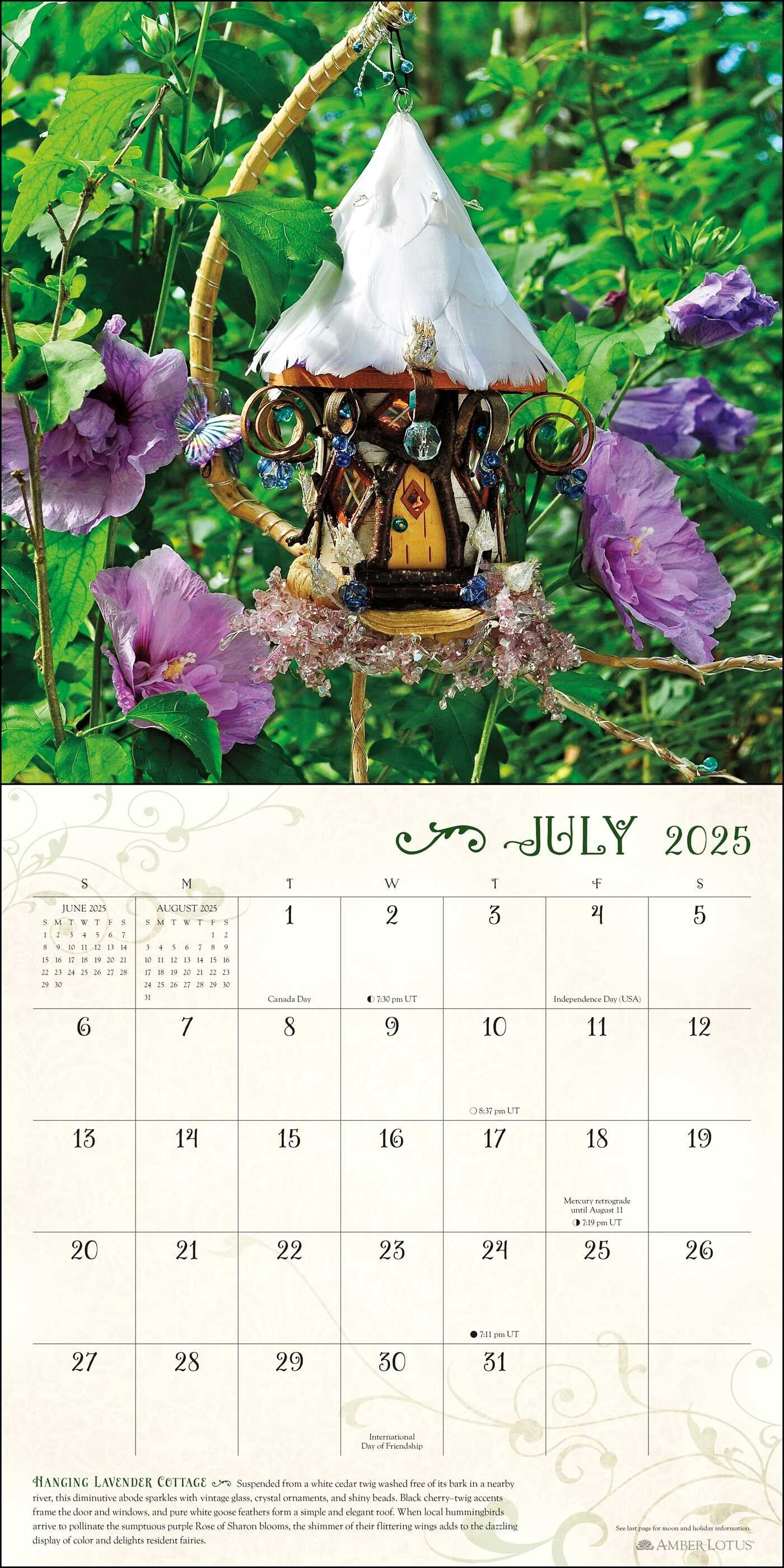 Fairy Houses 2025 Wall Calendar    