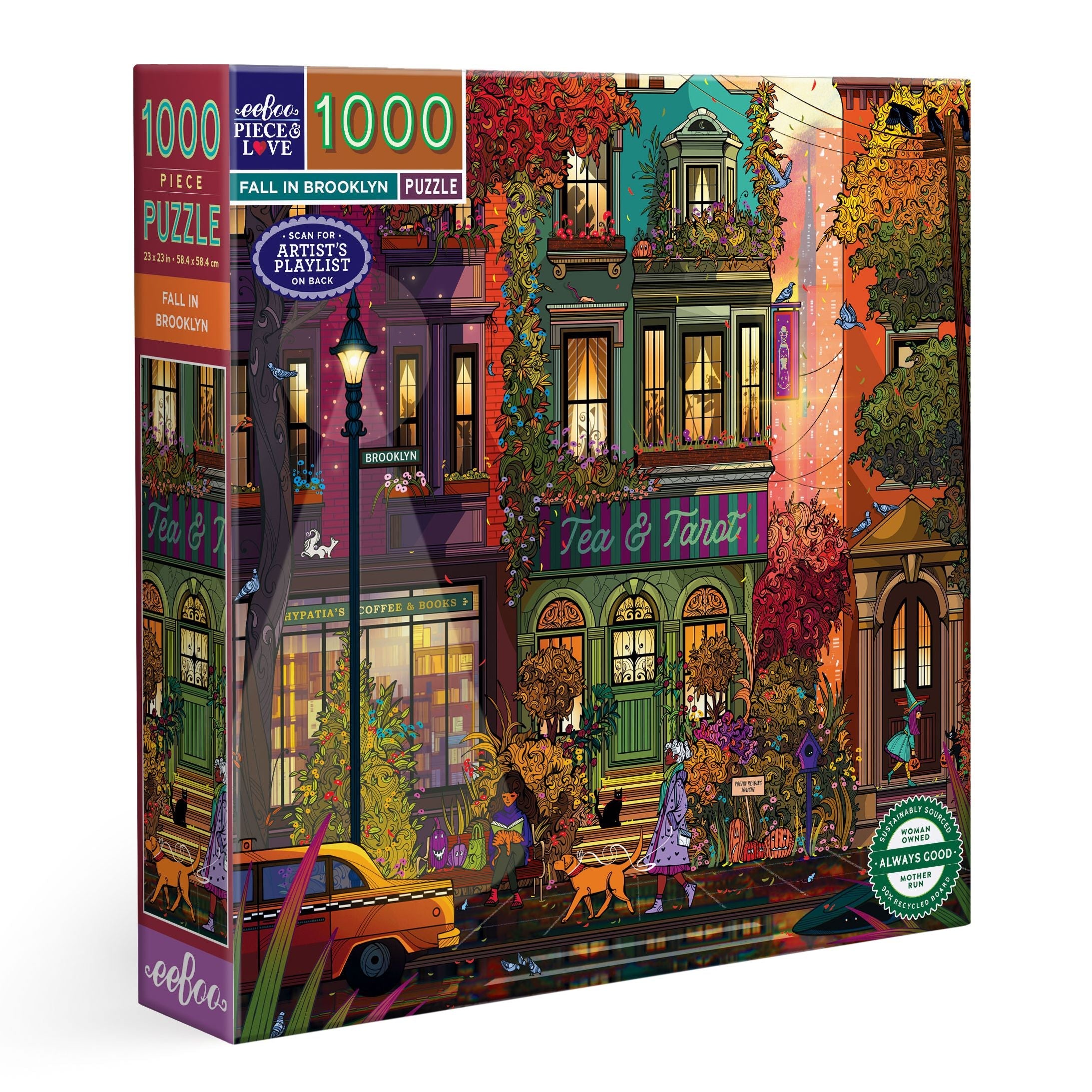 eeBoo Fall in Brooklyn 1000 Piece Puzzle