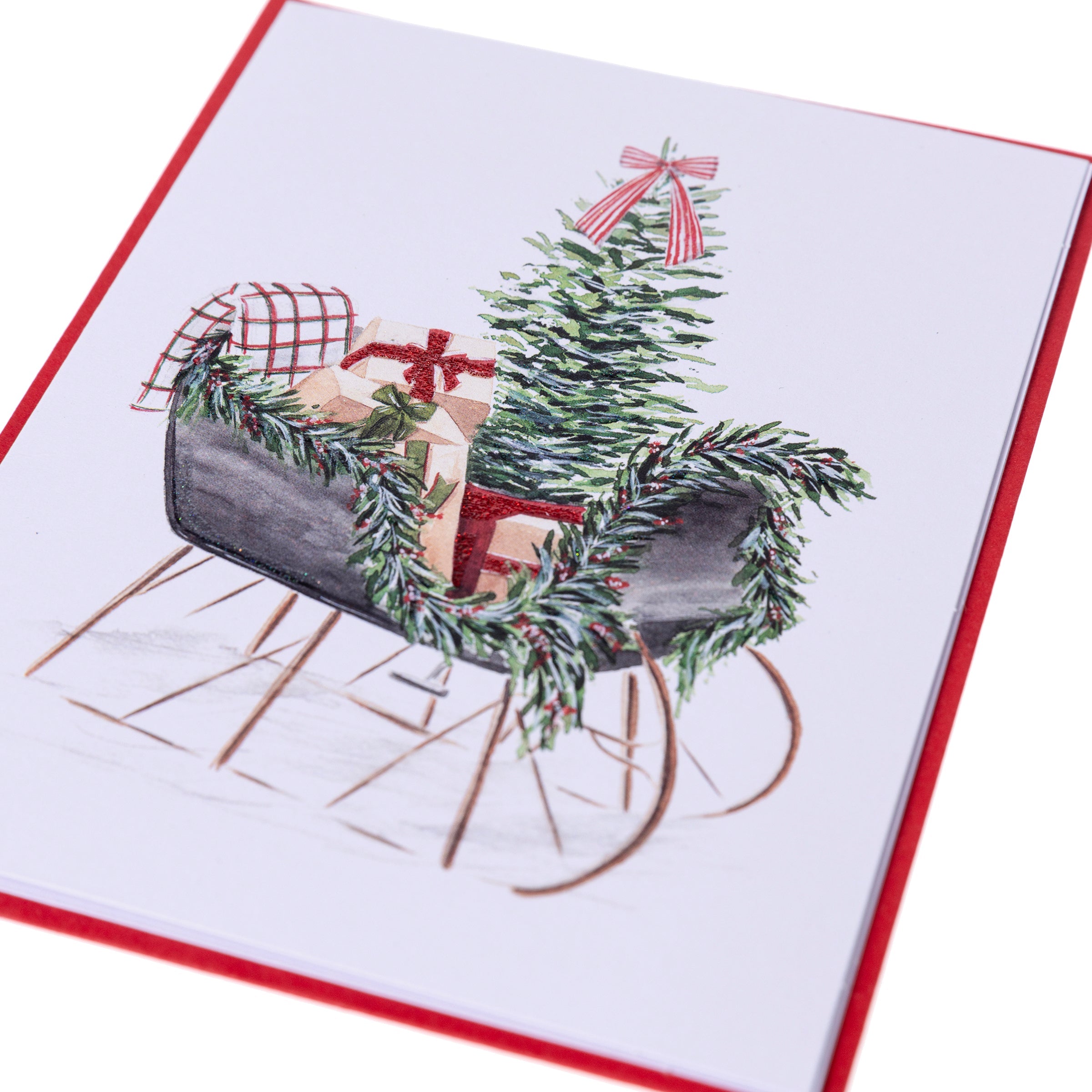 Sled Boxed Holiday Cards    