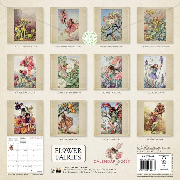 Flower Fairies Wall Calendar 2027