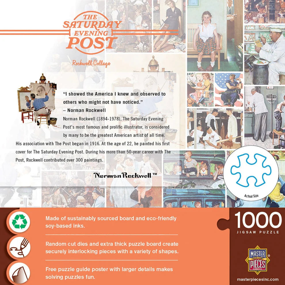 Rockwell Collage 1000 Piece The Saturday Evening Post Puzzle